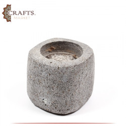 Handmade Grey Basalt Candlestick