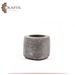 Handmade Grey Basalt Candlestick