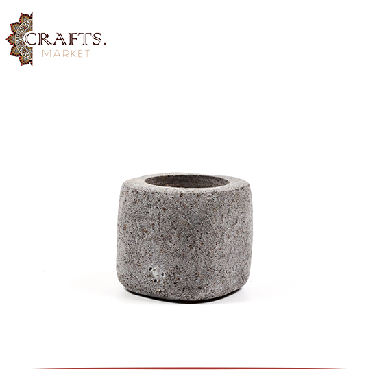 Handmade Grey Basalt Candlestick Handmade Grey Basalt Candlestick