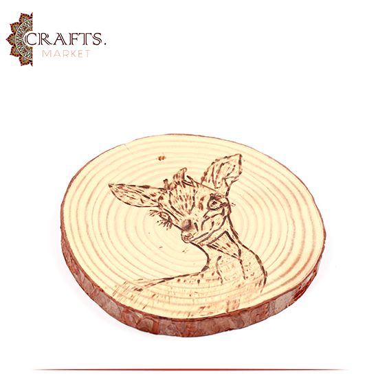 Wooden Pyrography Art Deer Design Wooden Pyrography Art Deer Design