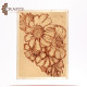 Wooden Pyrography Art Flowers Design Wall Hanging Wooden Pyrography Art Flowers Design Wall Hanging