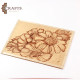 Wooden Pyrography Art Flowers Design Wall Hanging Wooden Pyrography Art Flowers Design Wall Hanging