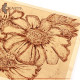 Wooden Pyrography Art Flowers Design Wall Hanging Wooden Pyrography Art Flowers Design Wall Hanging
