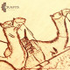 Wooden Pyrography Art  Camels  Design Wall Hanging
