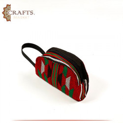 Handmade Red Fabric Clutch Bag in Heritage Design 