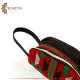 Handmade Red Fabric Clutch Bag in Heritage Design 