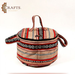 Handmade Multi-Color Fabric Thermal Bag in Heritage Design
