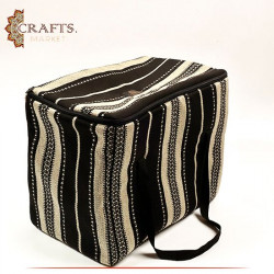 Handmade Duo-Color Fabric Thermal Bag in Heritage Design