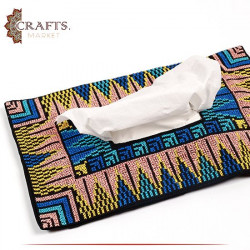 Handmade Embroidered Multi-Color Tissue Cover