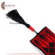 Handmade-Embroidered Black Book Mark