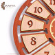 Handcrafted Brown Wooden Wall Clock 