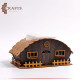 Handmade Wooden Tissue Case in a Hut design Handmade Wooden Tissue Case in a Hut design