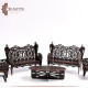 Handmade Dark Brown Wooden Table Décor Set, 5PCS Handmade Dark Brown Wooden Table Décor Set, 5PCS