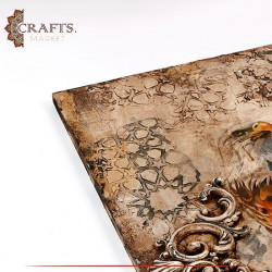 Handmade Multi-Color Drawing Eagle Design Wall Art