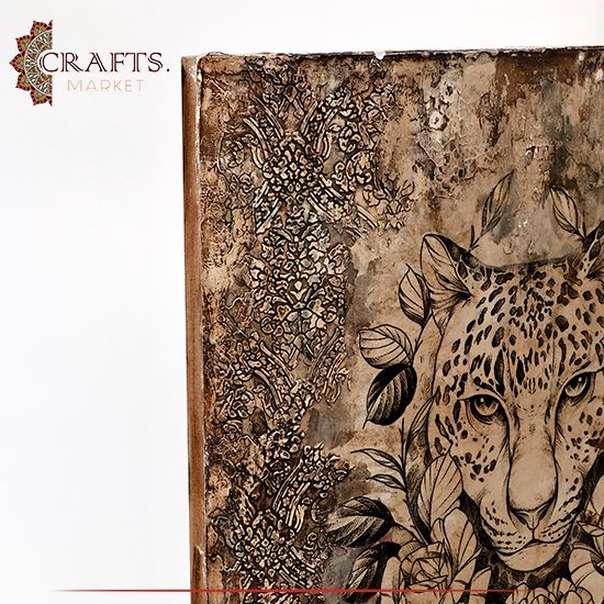 Handmade Multi Color Drawing Tiger Design Wall Art Handmade Multi Color Drawing Tiger Design Wall Art