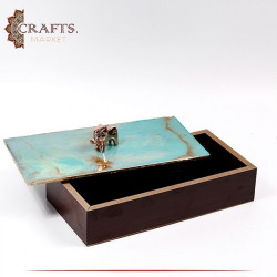 Handmade Duo-Color Rectangle Wooden Box 