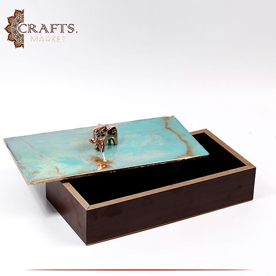 Handmade Duo-Color Rectangle Wooden Box 