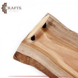 Handcrafted Brown Natural Wooden Tray 