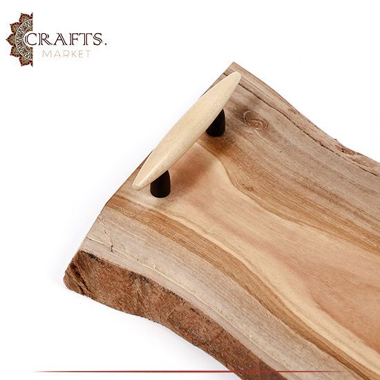 Handcrafted Brown Natural Wooden Tray Handcrafted Brown Natural Wooden Tray