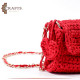 Handmade Red Crochet Women Shoulder Bag Handmade Red Crochet Women Shoulder Bag