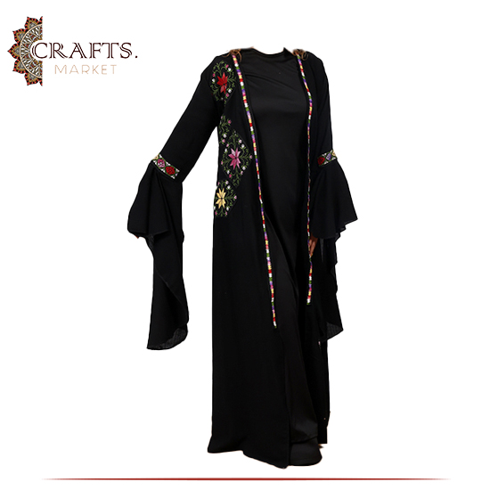 Handmade Black Linen Women Abaya Handmade Black Linen Women Abaya