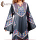 Handmade Gray Fabric Women Traditional Dress Handmade Gray Fabric Women Traditional Dress