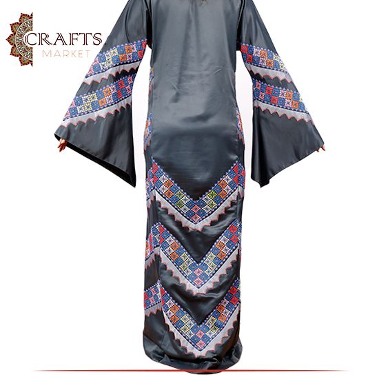 Handmade Gray Fabric Women Traditional Dress Handmade Gray Fabric Women Traditional Dress