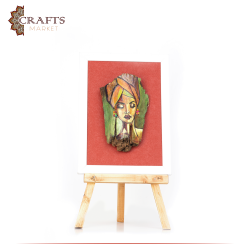 Hand-Painted Multi-Color Painting  African Girl  Design