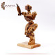 Handmade Wooden Figure Table Décor in a Robot design
