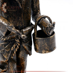 Handmade Metal Figure Table Décor in a The Farmer design
