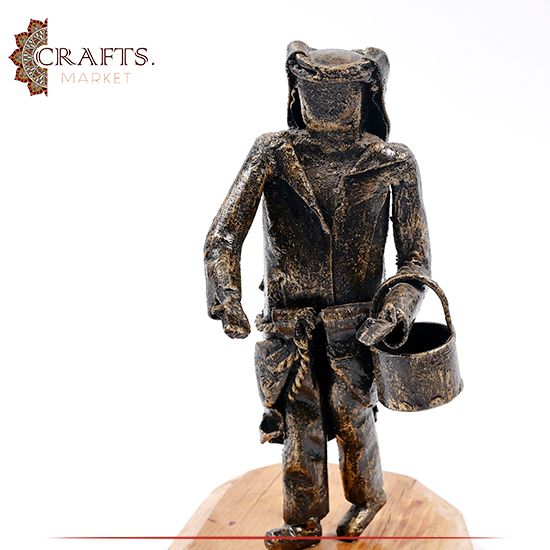 Handmade Metal Figure Table Décor in a The Farmer design Handmade Metal Figure Table Décor in a The Farmer design