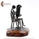 Handmade Metal Figure Table Décor in a  Newspaper Reader design