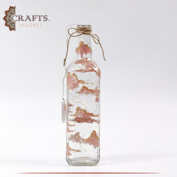 Hand-painted Empty Bottle Table Decor Clouds Design
