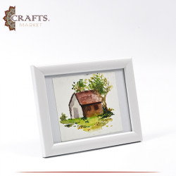 Hand-painted Watercolor Painting  Spring House  Design Wall Art