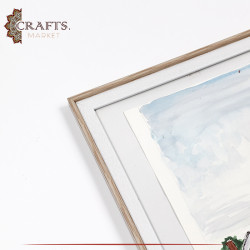 Hand-painted Watercolor Painting  Sky & House  Design Wall Art