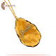 Handmade Golden Resin Pendant with the writing Tea Handmade Golden Resin Pendant with the writing Tea