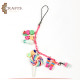 Handmade Pink Plastic Mobile Chain Handmade Pink Plastic Mobile Chain