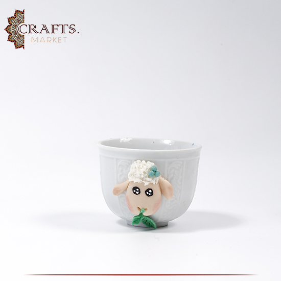 Handmade Porcelain Coffee Cup Set sheep design, 3PCS Handmade Porcelain Coffee Cup Set sheep design, 3PCS