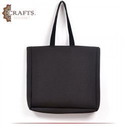Handmade Black Women Tote Bag in Women With Veil design