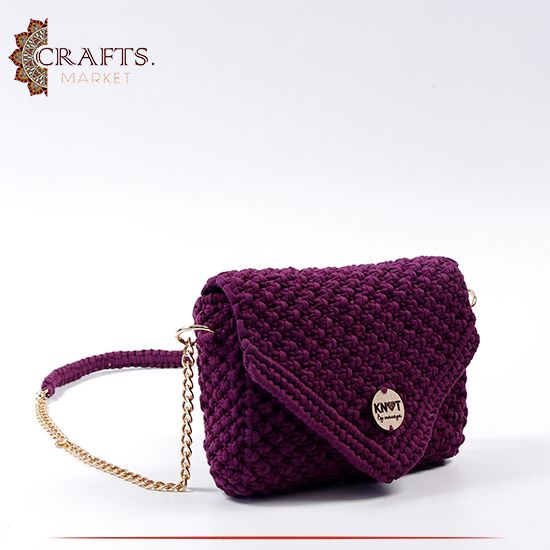 Handmade Purple Cotton Women Shoulder Bag Handmade Purple Cotton Women Shoulder Bag