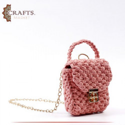 Handmade Pink Cotton Women Shoulder Bag
