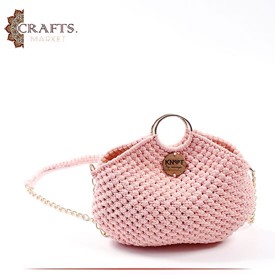 Handmade Pink Cotton Women Shoulder Bag Handmade Pink Cotton Women Shoulder Bag