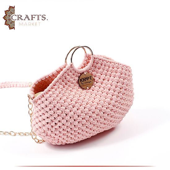 Handmade Pink Cotton Women Shoulder Bag Handmade Pink Cotton Women Shoulder Bag