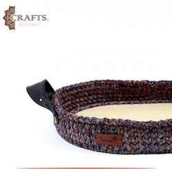 Handmade Multi-Color Crochet Tray