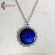 Handmade Metal Women Necklace adorned with Blue Eye Pendant Handmade Metal Women Necklace adorned with Blue Eye Pendant