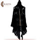 Hand-knitted Black Wool Women Scarf 