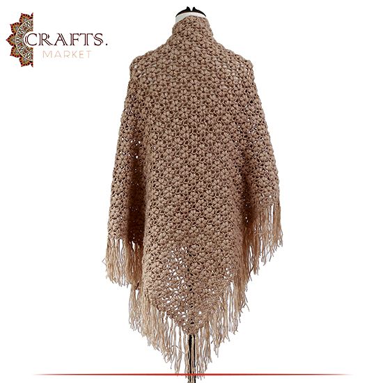 Hand knitted Beige Wool Women Scarf Hand knitted Beige Wool Women Scarf