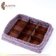 Handmade Multi-Color Crochet Serving Tray  in رمضان كريم  design