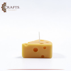 Handmade Cheese-Shaped Candle