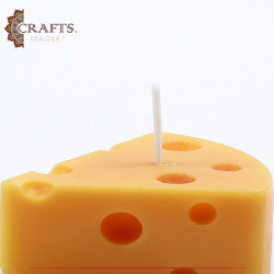 Handmade Cheese-Shaped Candle